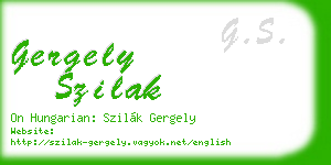gergely szilak business card